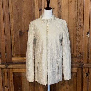 LEggiADRO Gold Luxe Quilted & Leather trim Jacket Sz. 10 (MD)
